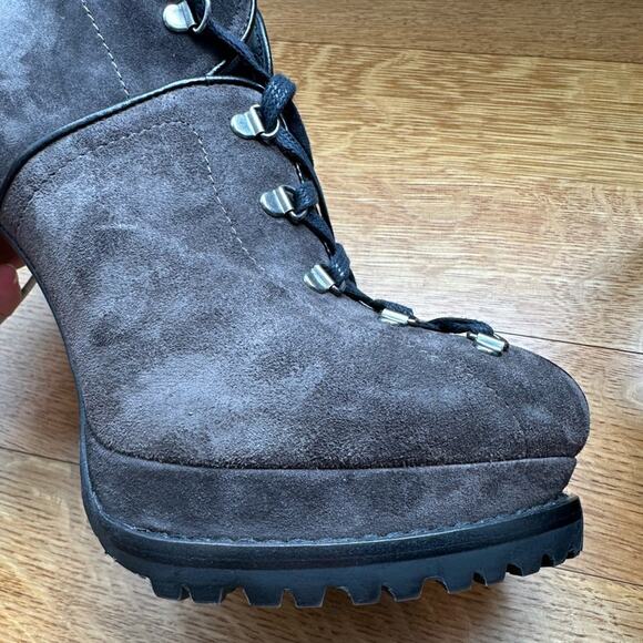 Seen on Beyonce Alaïa Grey Suede Platform Hiker Boots size EU 38 - Picture 16 of 16